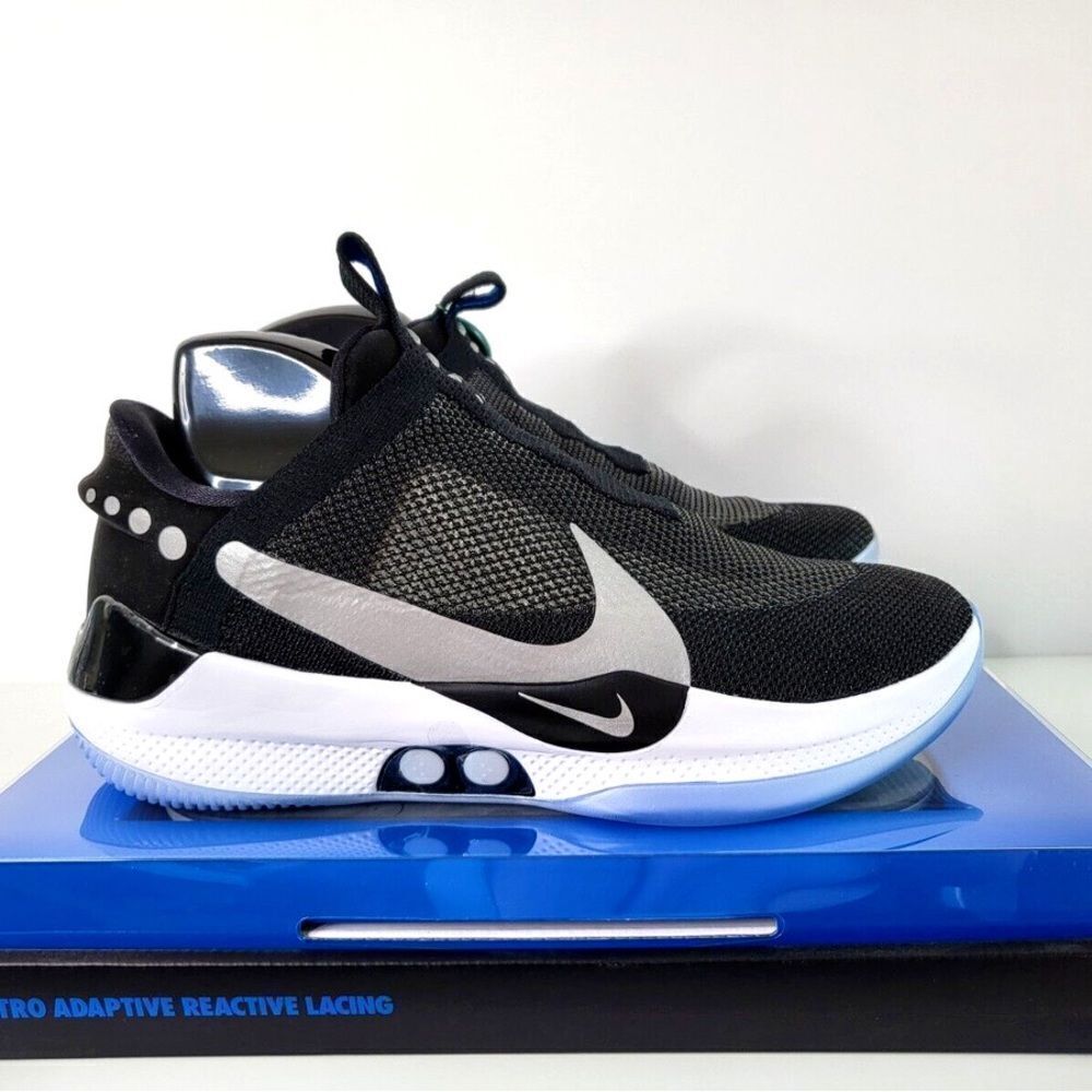Size 14- Nike Adapt BB Black Pure Platinum Brand New US Charger AO2582-001